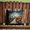 Edge Collections - 14" x 14" - Multicolor - Day of the Dead Spooky Halloween Throw Pillow Indoor Outdoor - 1 Piece